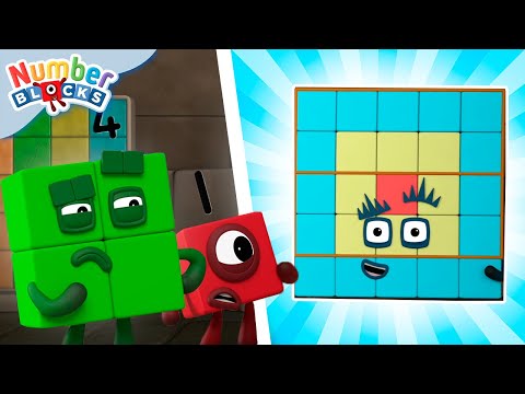 🗺️ We're going on a Square Hunt! 🟩 | Counting for Kids | 12345 | @Numberblocks
