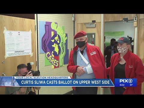 Sliwa casts vote, not without a ruckus