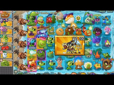 PvZ 2 - Mini Zombies de Invierno LVL 100 vs Todas las Plantas
