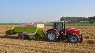 preview picture of video 'MF 5465 & Claas Quadrant 1200'