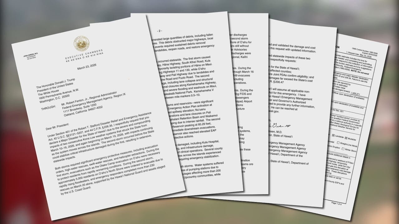 Gov. Green requests presidential disaster declaration for storm recovery