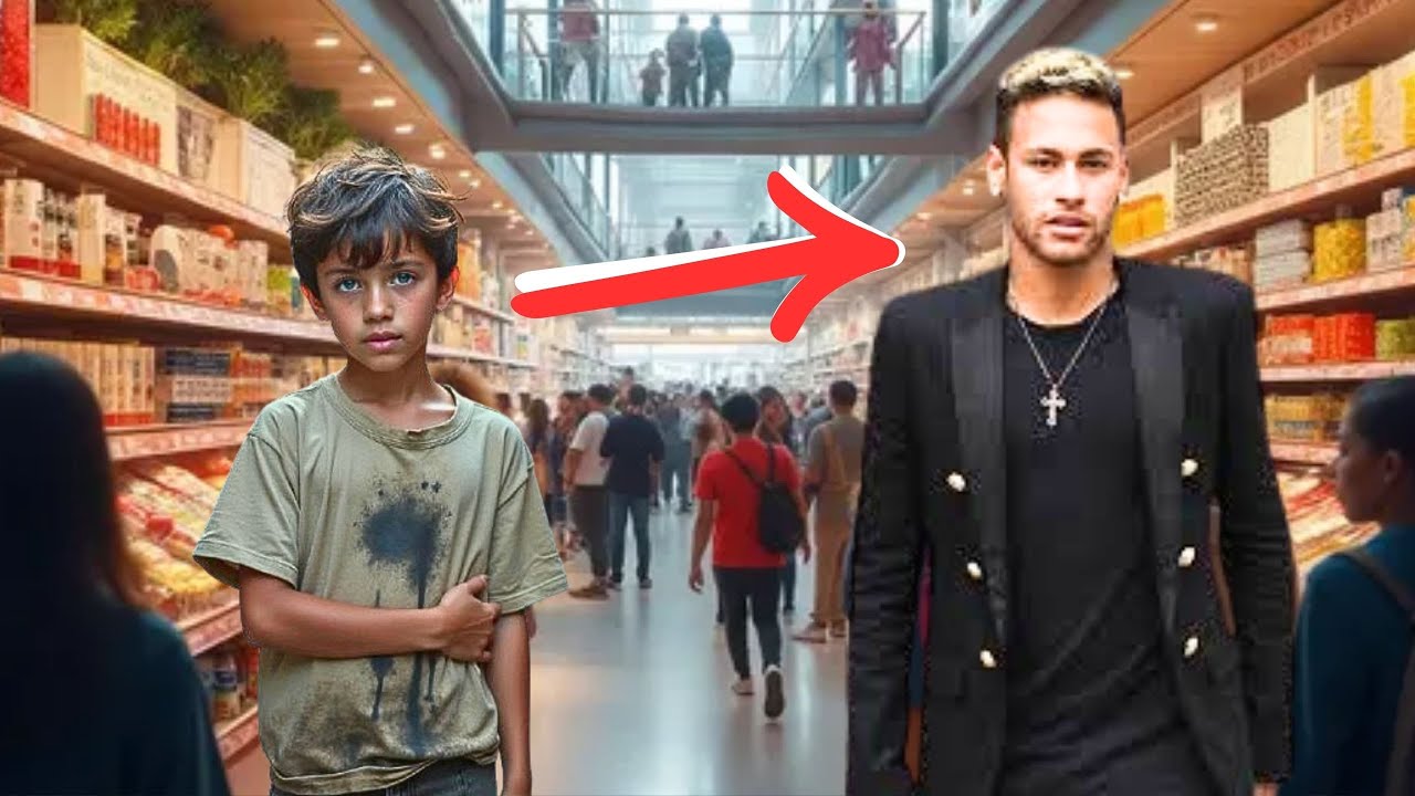 O Jogador Neymar vê uma criança sendo humilhada em supermercado por pedir comida e o que ele faz...