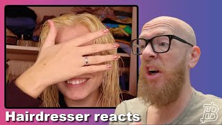 She is impulsively Bleaching her BEAUTIFUL hair. Hairdresser reacts to hair fails #hair #beauty
