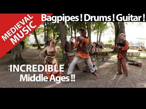 Bagpipes Medieval Music in Loches ! Leonardo Da Vinci Home in Amboise France.Hurryken Production Video