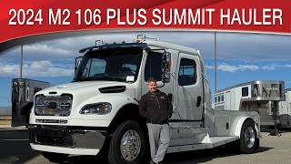 A preview image of the linked video showcasing 2024 Freightliner M2 106 Plus Summit Hauler