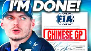 Verstappen FED UP with F1 Rules After BRUTAL CRITICISM Following 2026 Chinese GP!