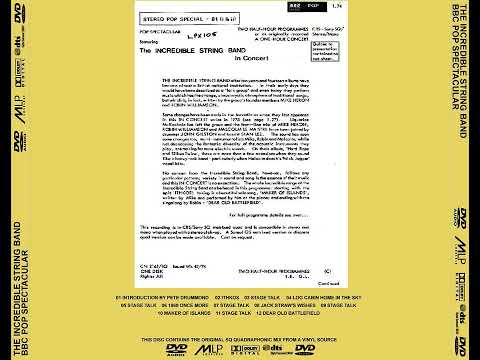 Incredible String Band - BBC Pop Spectacular - SQ Quadraphonic LP, 4.0 Surround