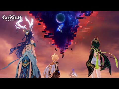 Dottore Rips The Sky Open & Boss Fight Begins Cutscene | Luna IV Archon Quest | Genshin Impact 6.3