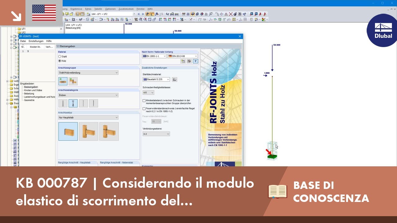 KB 000787 | Considerazione del modulo di scorrimento elastico dei collegamenti per strutture in legno