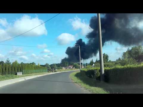 Pożar Ilpea widok z górki w Chełstówku 20.07.2015