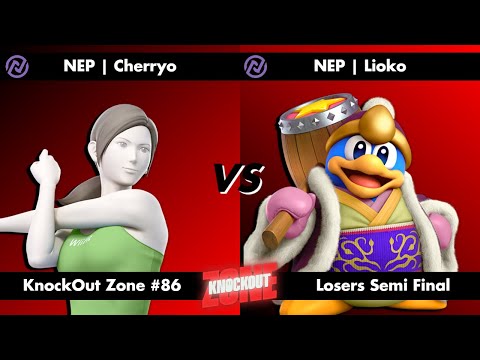 KnockOut Zone #86 - SSBU Losers Semi Final - Cherryo (Wii Fit Trainer) vs Lioko (King Dedede)