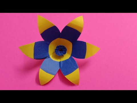 Flower making with paper | How to make a paper flower| DIY paper craft | Rupal creations