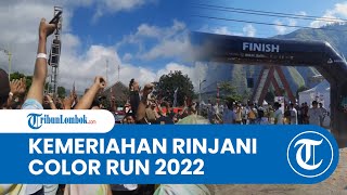 Kemeriahan Rinjani Color Run 2022 di Sembalun Lombok Timur Diikuti 1100 Peserta