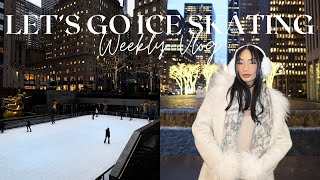 Weekly Vlog: Come Ice Skating With Me 2024⎜NY Rockefeller Center