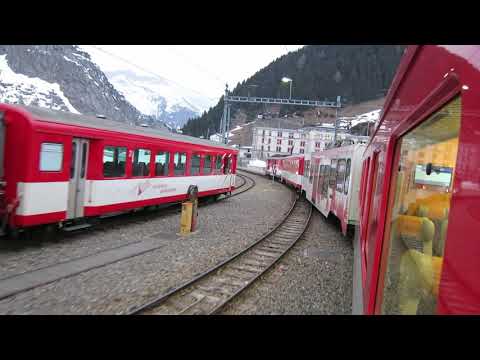 Andermatt - Göschenen - Teil 1 - Matterhorn Gotthard Bahn - MGB railways - ride 2021 Switzerland