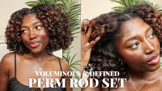 How to: Perm Rod Set on Blowout Natural Hair