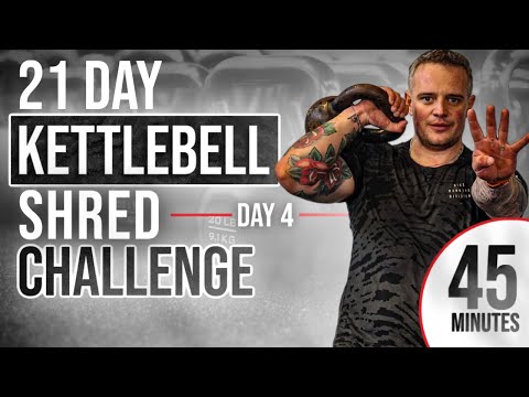 Day 4: Kettlebell Shred Challenge - INTENSE Full Body Kettlebell Workout (Cardio Circuit)