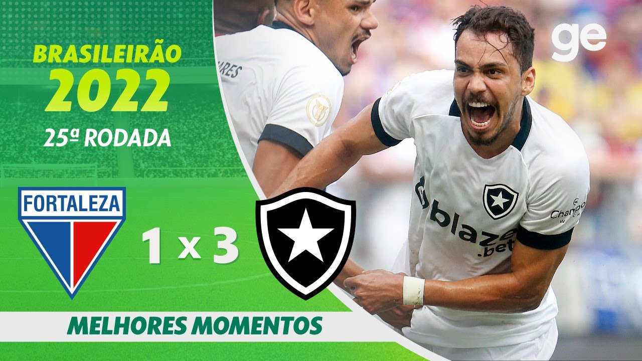 VÍDEO: Gols e melhores momentos da vitória do Botafogo sobre o Fortaleza na Arena Castelão