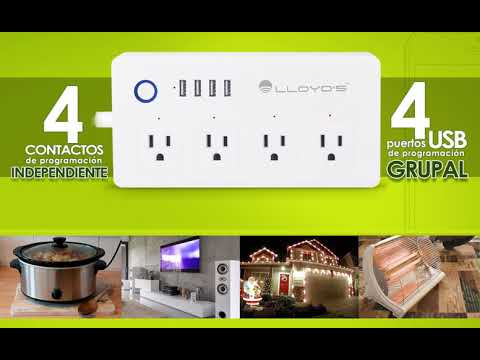 thumbnail video image 2 of Multicontacto Inteligente Lloyd's  con Control Vía Wi-Fi, 2 of 5