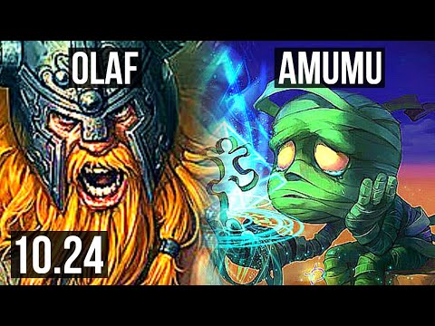 OLAF vs AMUMU (JUNGLE) | 68% winrate, 5/1/6, Rank 9 Olaf | KR Challenger | v10.24
