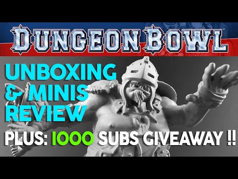 Dungeon Bowl Unboxing and Miniatures Review! Top 10 Hobby products! 1000 Subscriber Giveaway!
