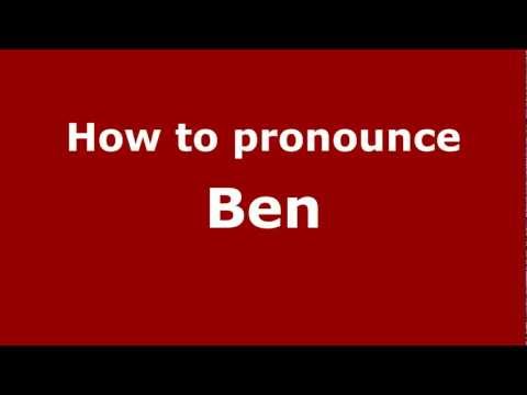 How to pronounce Ben