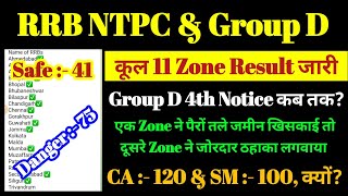 RRB NTPC Final Result Update || RRC Group D 4th Phase Exam Date Notice
