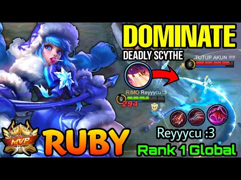 Ruby Edelweiss MVP Totally Dominate The Game! - Top 1 Global Ruby by Reyyycu :3 - MLBB