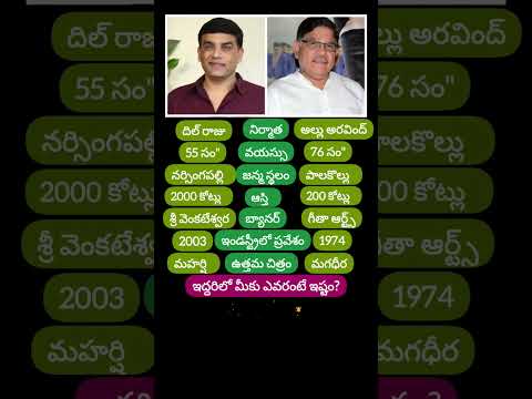 Dill Raju & Allu Aravind #dillraju #alluaravind #tollywood #cinema #industry #movie #producer