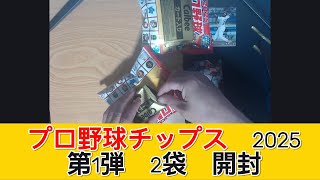 カルビー プロ野球チップス2025 第1弾 2袋　開封 - みづの廃信
