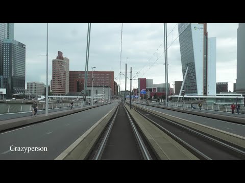 Cabinerit Tram Molenvliet - Erasmusbrug Rotterdam Lijn 25