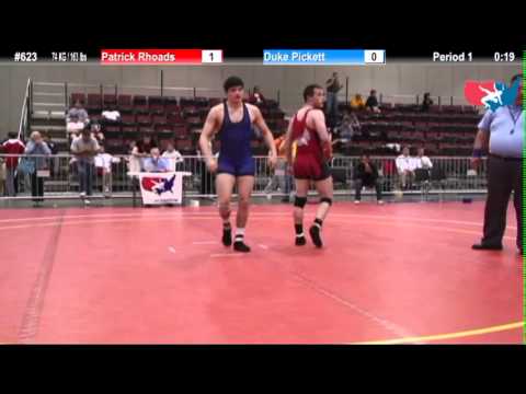 FILAJRFS: 74 KG / 163 lbs: Patrick Rhoads (Hawkeye WC) vs. Duke Pickett (Finger Lakes)