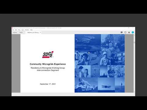 CPUC Resiliency and Microgrid Working Group: Interconnection (Sept. 17, 2021)