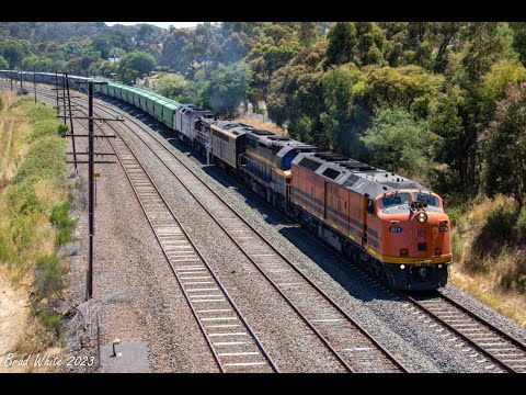Two Hours at Wandong with 7CM6 SSR Ardlethan Grain and 7SM2 PN Superfreighter- 8/1/23