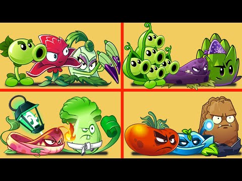 PvZ 2 4 Super Team Plants Vs Team Zombies Part 52 - Team So OP !!!