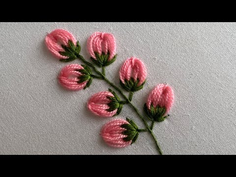 Prettiest & easiest hand embroidery flower design | hand embroidery | hath ki Kadhai 