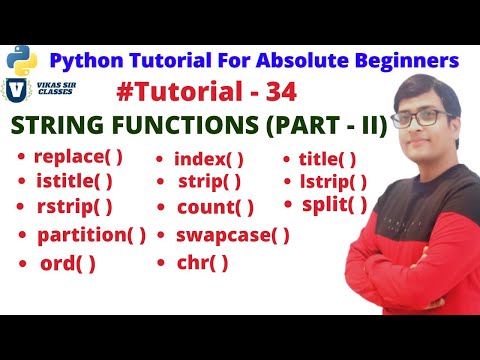 String Functions In Python Part 2 String Built In Methods Python For Absolute Beginners