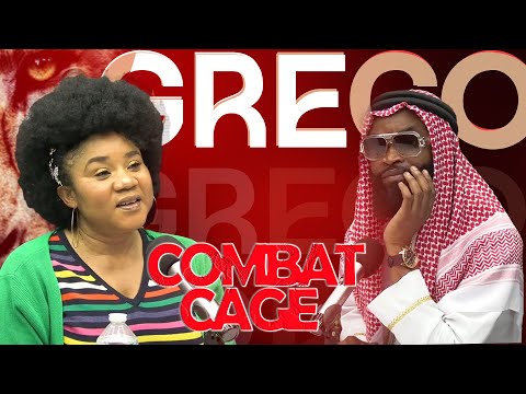 GRECO: Goddess MUKANGI facing David MOMBELE; cage fight, grandfather Bozi, Koffi OLOMIDE, music