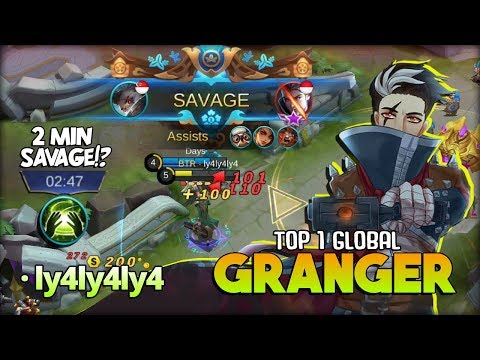 2 Minutes SAVAGE?! Granger Totally Deadly Marksman! · ly4ly4ly4 Top 1 Global Granger ~ MLBB