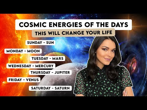 Cosmic Energies of Sunday, Monday, Tuesday, Wednesday, Thursday, Friday, and Saturday.