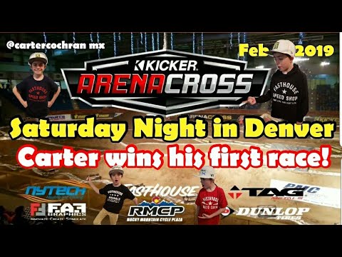 Carter wins his first race at Kicker Arenacross in Denver 2019