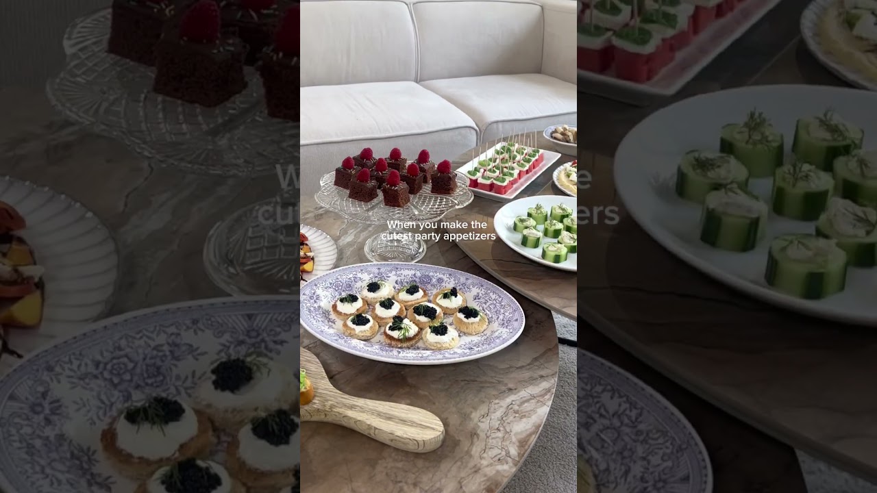 10 easy party appetizer ideas 🤍 Full video with the recipes on my page #appetizer #appetizerideas
