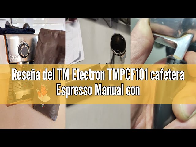 Vídeo relacionado con TM Electron TMPCF101 cafetera Espresso Manual con 15 Bares de presión, 1200W, depósito 1,2 L, espumador de Leche, 3 Funciones, Fabricado en Acero Inoxidable