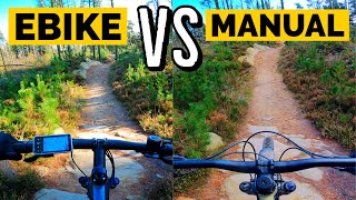 Are E-Bikes Better than Normal Bikes For Riding Laps? (Shark vs Voodoo)
