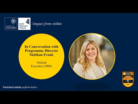 Webinar: In Conversation with Executive MBA Programme Director Siobhan Frank