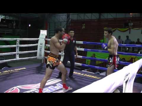 Riley (Blue corner- Sinbi Muay Thai) fights at Rawai boxing Stadium- 21.5.2015