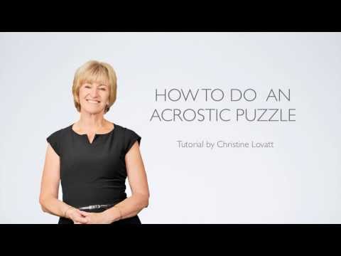 How To Do Acrostic Puzzles - YouTube