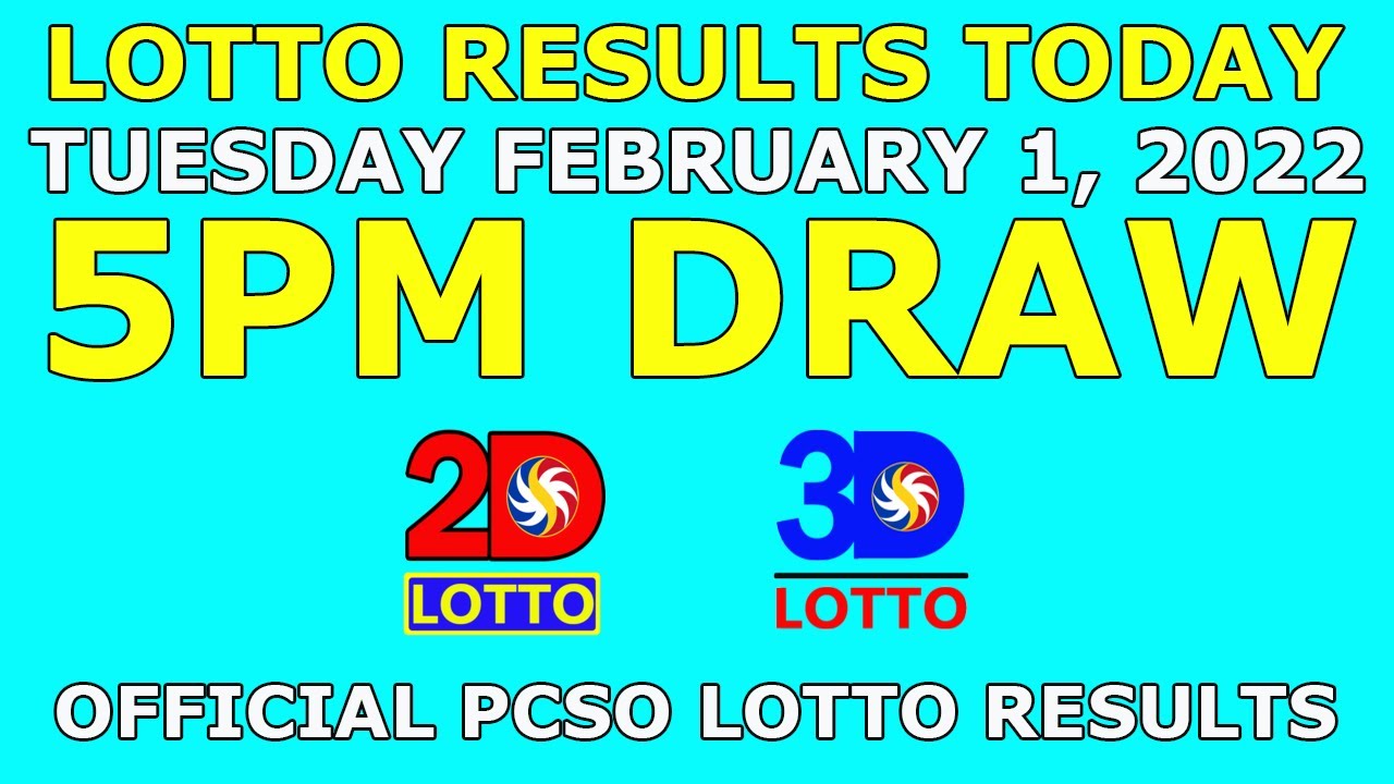 5pm Lotto Result February 1 2022 (Tuesday) PCSO Today