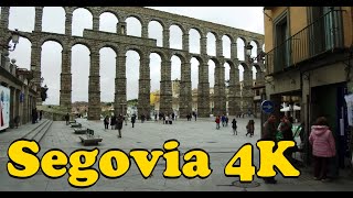Walk around Segovia Spain. [4K]