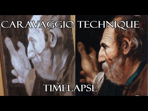 Oilpainting Caravaggio Technique Timelapse Old Man